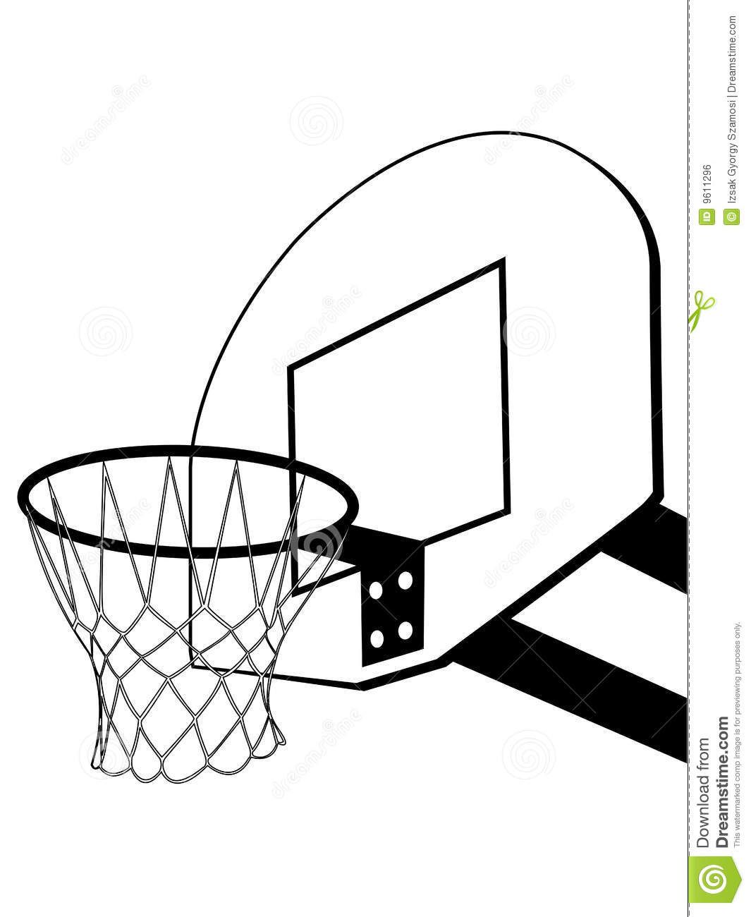 1065x1300 Basketball Hoop Decals - Basketball Net Drawing