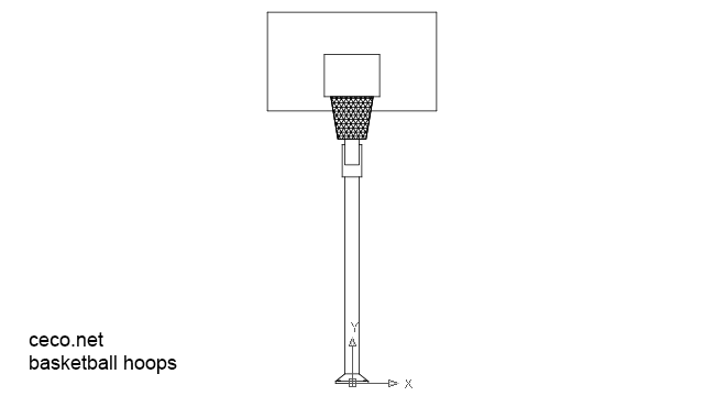640x360 Autocad Drawing Basketball Hoops Dwg - Basketball Net Drawing