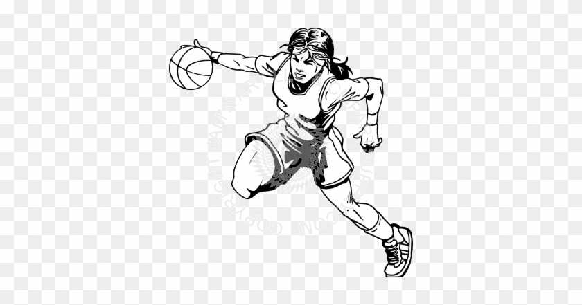840x441 Girl Basketball Player Drawing - Basketball Player Drawing