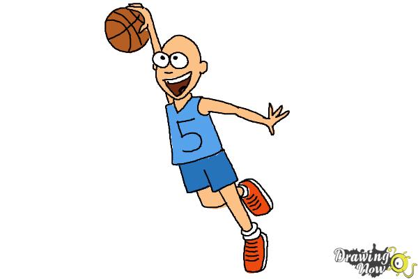 600x400 How To Draw A Basketball Player - Basketball Player Drawing