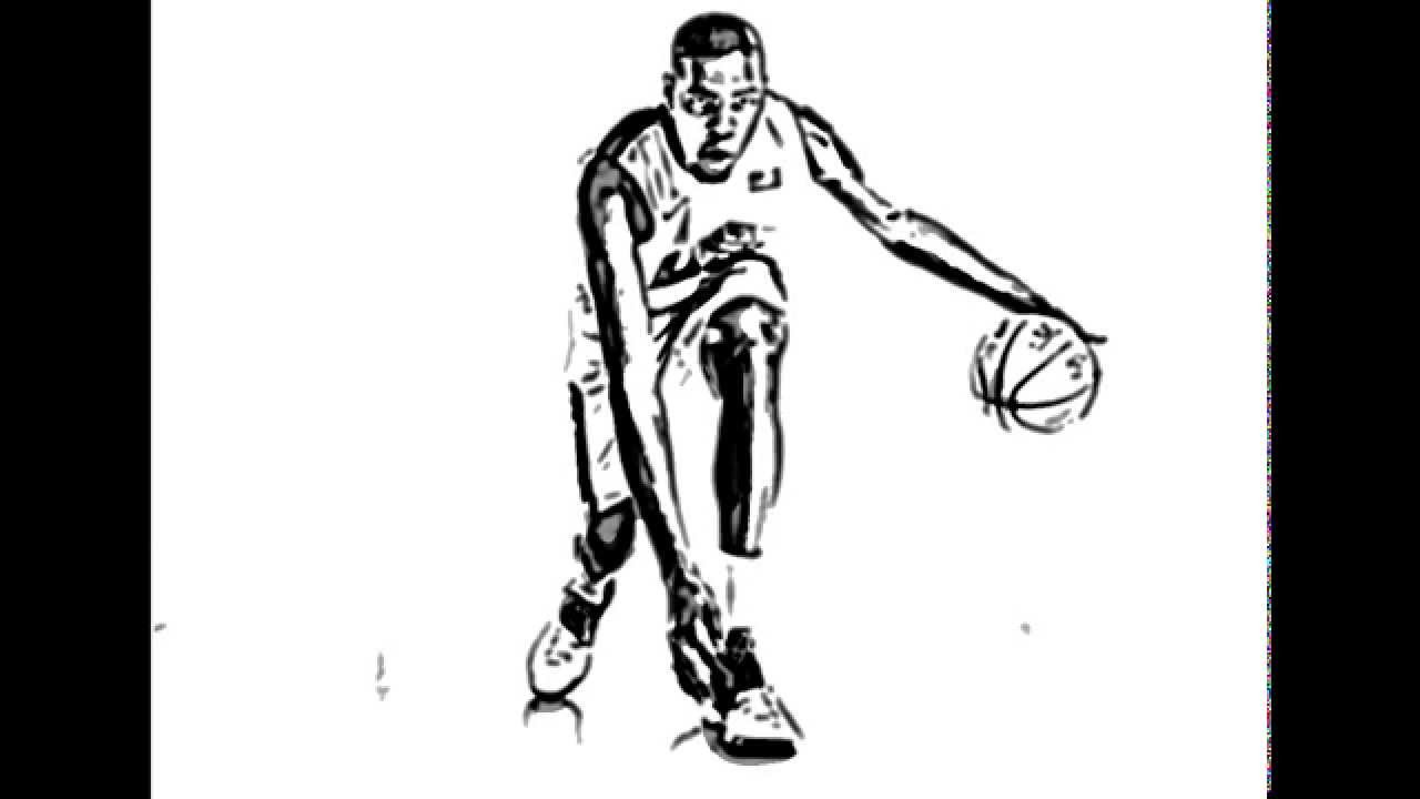 1280x720 kevin durant best basketball player drawing line arts - Basketball Player Drawing