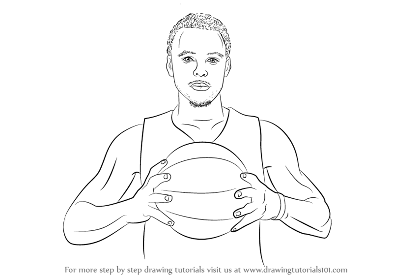 800x565 learn how to draw stephen curry - Basketball Player Drawing