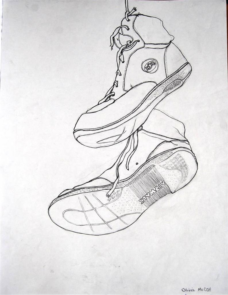 794x1029 Basketball Shoes Etsy - Basketball Shoes Drawing