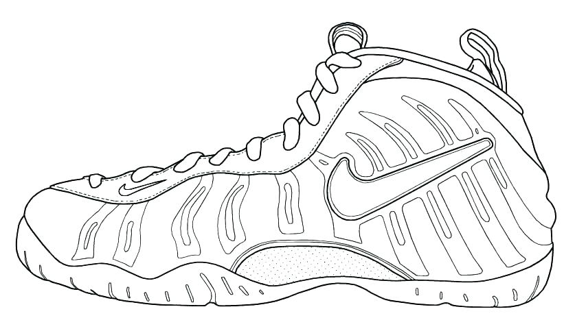 821x483 Coloring Pages Basketball Shoes Nike Drawing - Basketball Shoes Drawing