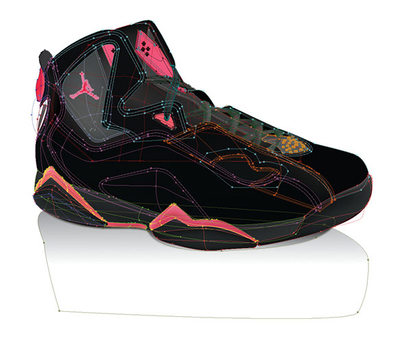 600x497 Illustration - Basketball Shoes Drawing