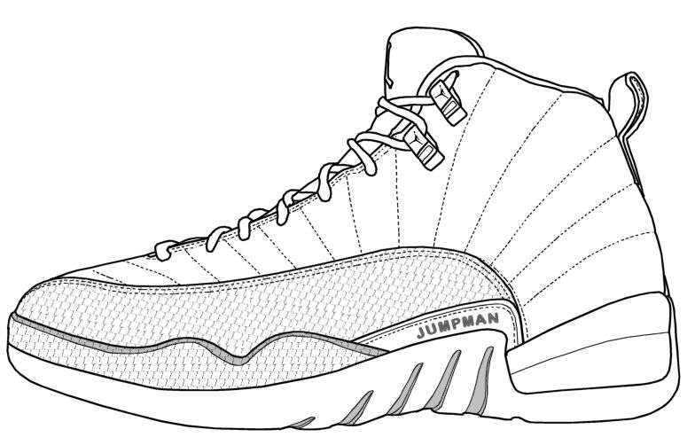 784x502 Retro Drawing Basketball Shoe For Free Download - Basketball Shoes Drawing
