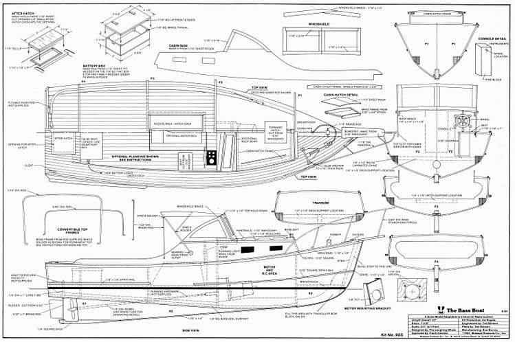 749x498 the bass boat is one of the model airplane plans available - Bass Boat Drawing