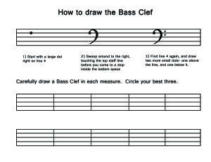 300x231 how to draw the bass clef - Bass Clef Drawing