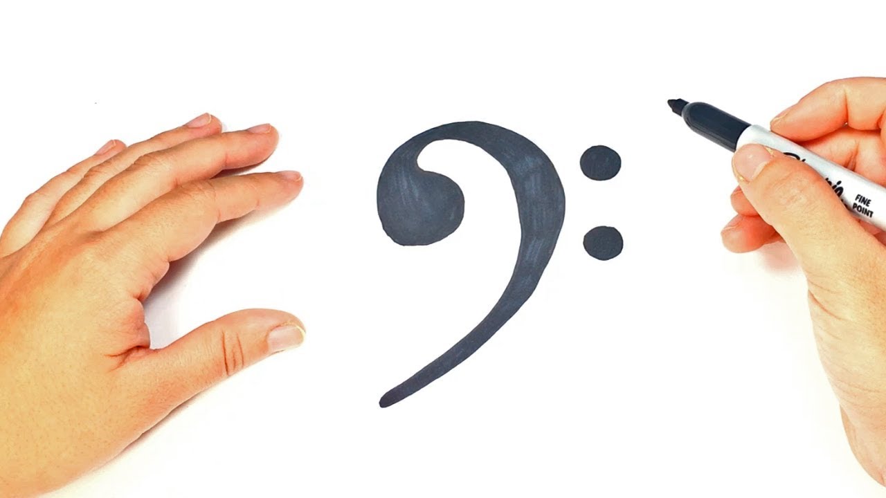 1280x720 how to draw the bass clef step - Bass Clef Drawing