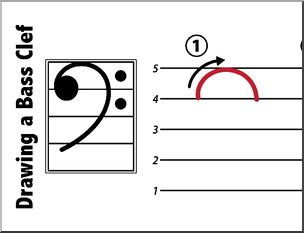 304x233 large poster how to draw a bass clef abcteach - Bass Clef Drawing