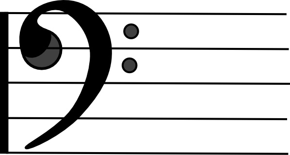 598x320 bass clef clip art free vector in open office drawing - Bass Clef Drawing
