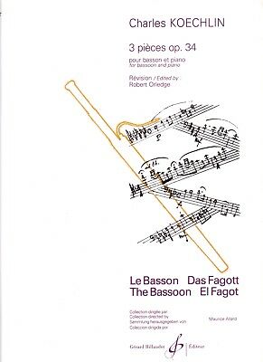 291x400 koechlin, pieces opus for bassoon and piano + humor drawing - Bassoon Drawing