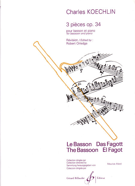 451x620 koechlin, pieces opus for bassoon and piano + humor reverb - Bassoon Drawing