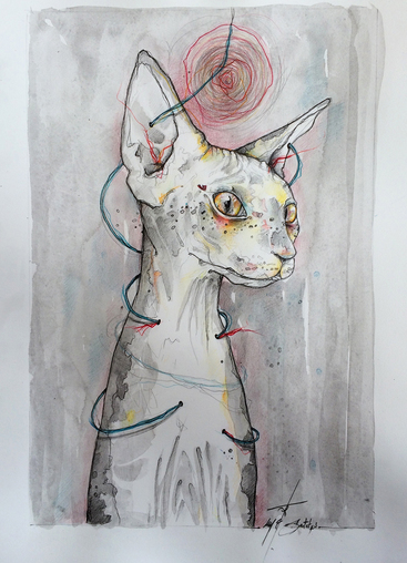 367x508 bastet - Bastet Drawing