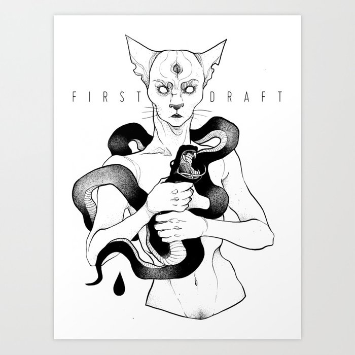 700x700 bastet art print - Bastet Drawing