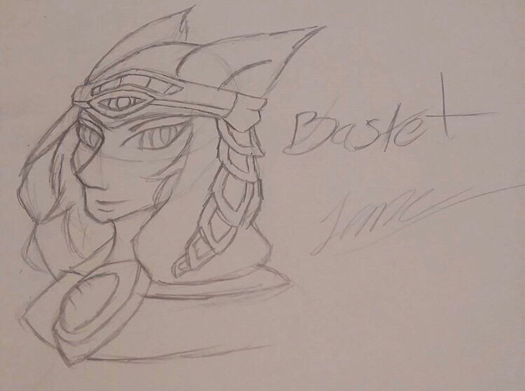 750x559 bastet drawing smite amino - Bastet Drawing