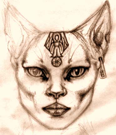 371x432 bastet sketch pencil sketch i've done many anthro - Bastet Drawing