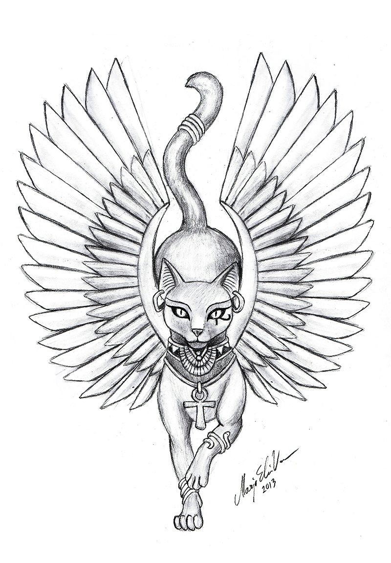 800x1152 egyptian goddess bastet most commonly associated with cats, hints - Bastet Drawing
