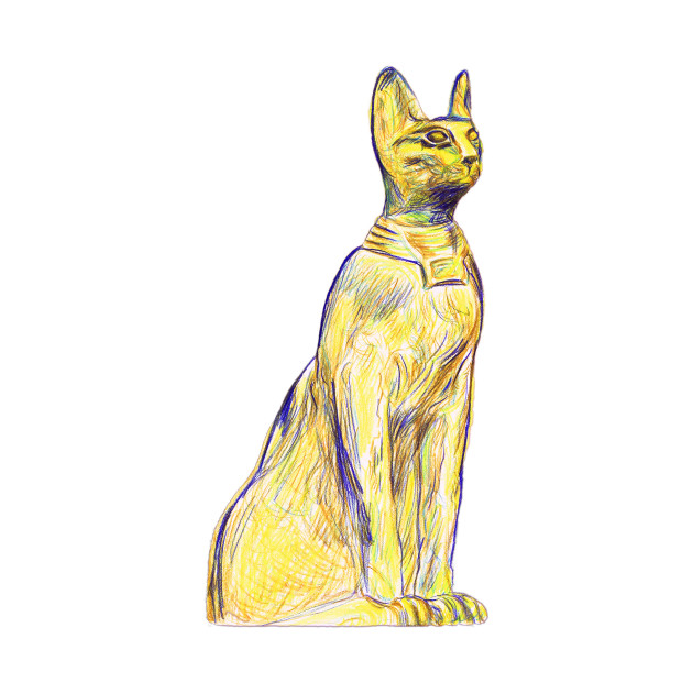 630x630 titilein egyptian goddess bastet drawing - Bastet Drawing