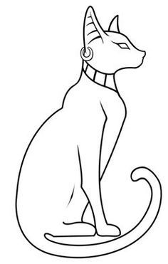 236x371 egyptian bastet drawing - Bastet Drawing