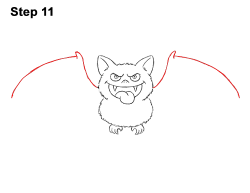 500x386 How To Draw A Bat - Bat Cartoon Drawing