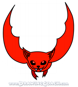 250x281 How To Draw A Cartoon Bat - Bat Cartoon Drawing