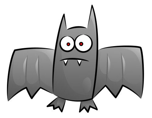 500x389 Bat Drawings - Bat Cartoon Drawing