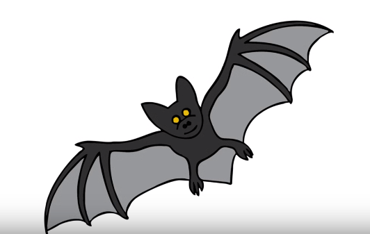 532x337 How To Draw A Bat Easy Step - Bat Drawing