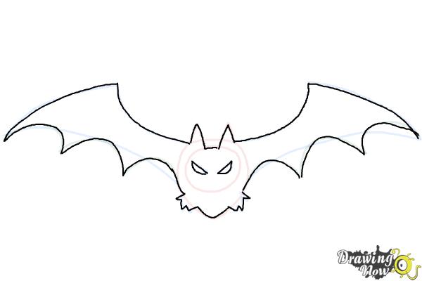 600x400 How To Draw A Halloween Bat - Bat Drawing
