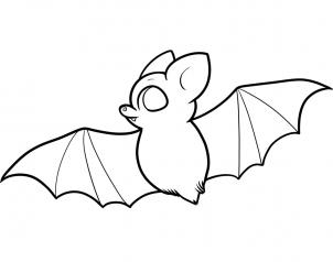 302x238 How To Draw How To Draw A Bat For Kids - Bat Drawing