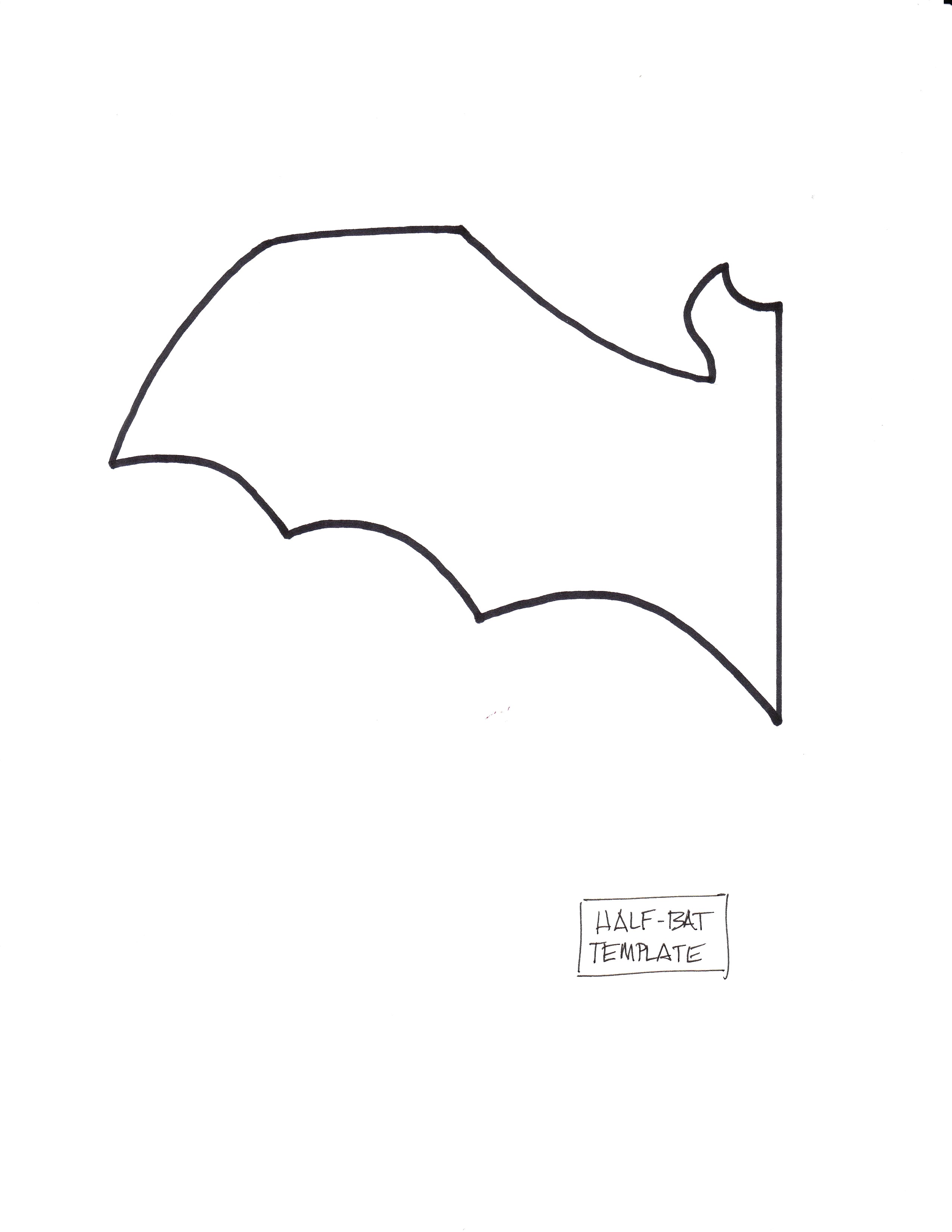2550x3300 Cute Bat Outline - Bat Drawing Outline