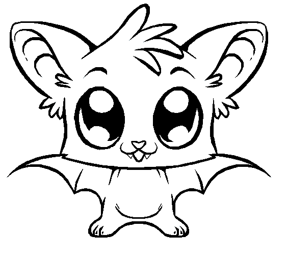 563x515 Pixilart - Bat Drawing Outline