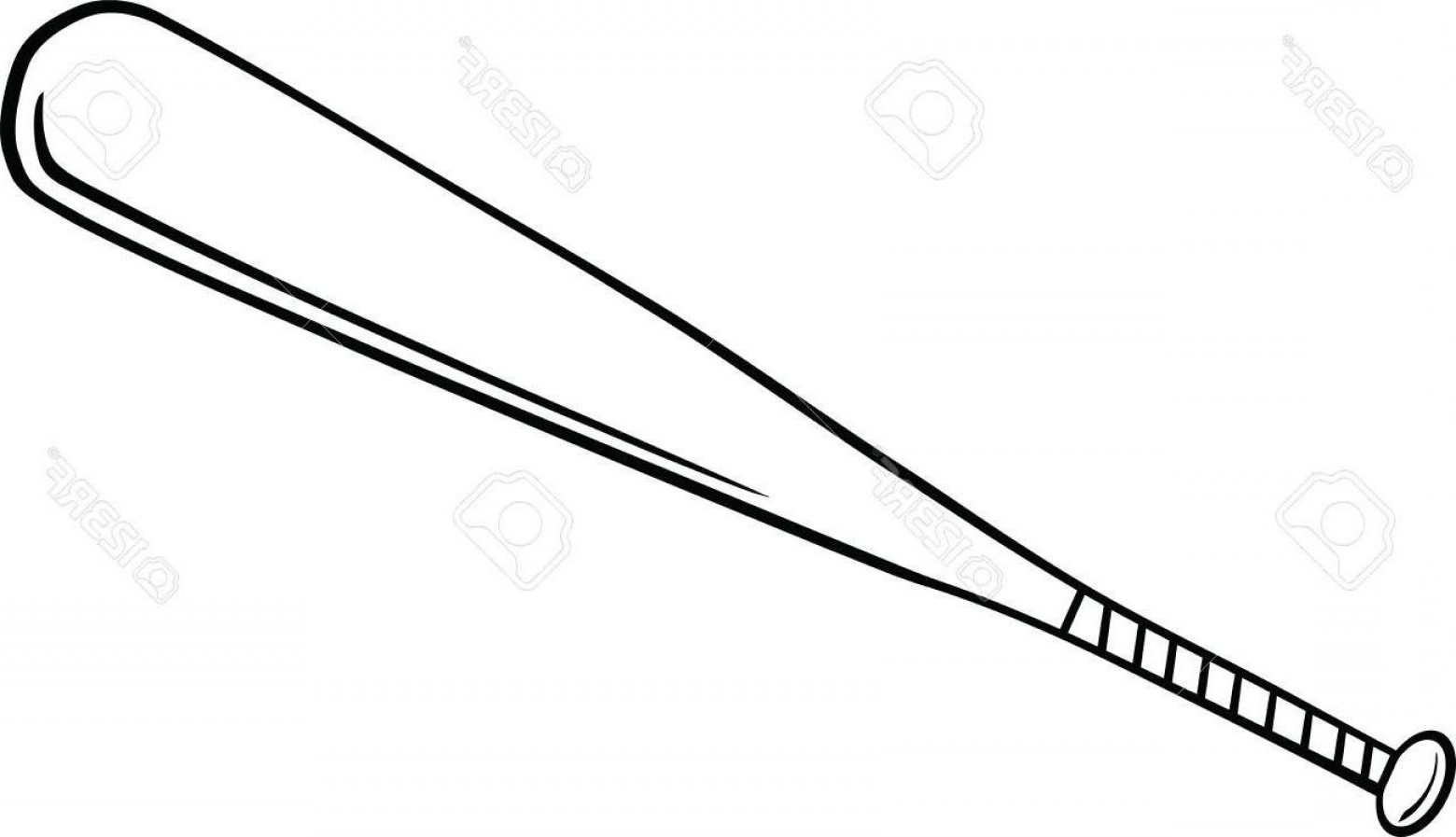 1560x897 Top Baseball Bat Clipart Black And White Library Vector Drawing - Bat Drawing Outline