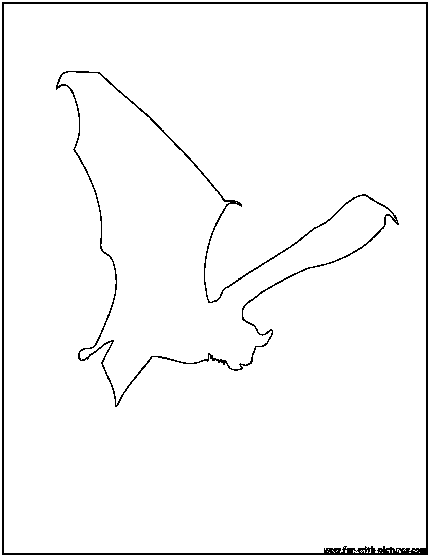 850x1100 bat stencils bat outline coloring - Bat Drawing Outline