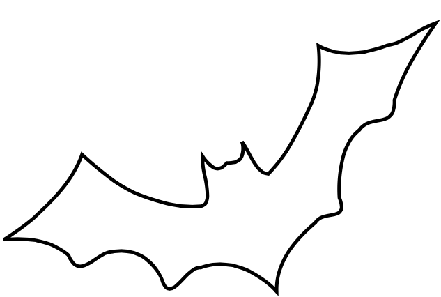633x426 Bat Outline - Bat Drawing Outline