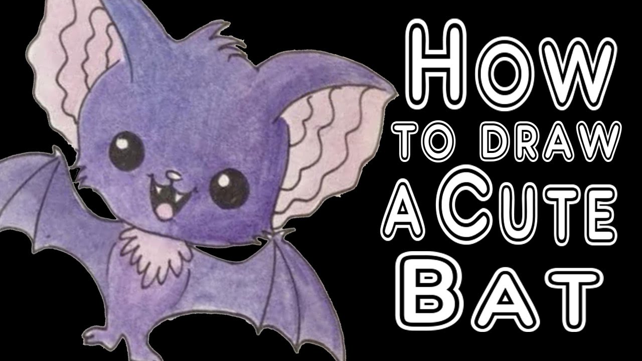 1280x720 How To Draw A Super Cute Bat - Bat Face Drawing