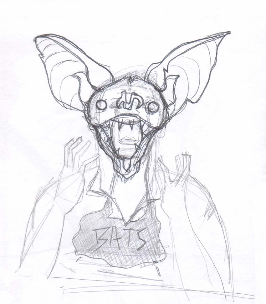 Bat Face Drawing at Explore collection of Bat Face
