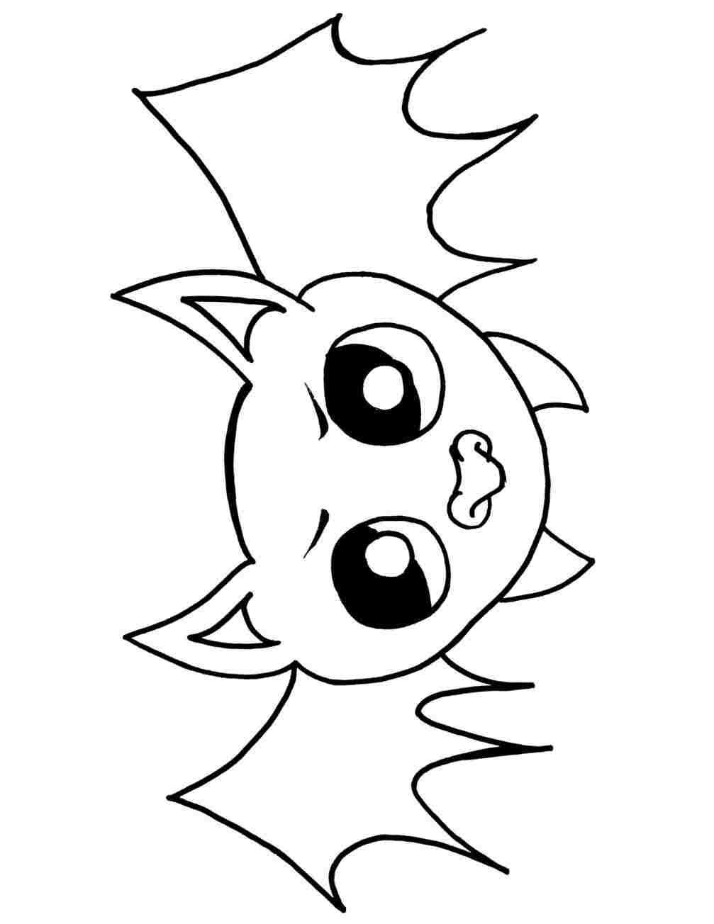 1007x1304 Clip Art Rhclipartlibrarycom Free Easy To Draw Bat Face Simple - Bat Face Drawing