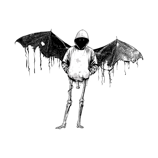 630x630 Halloween Hoodie Skeleton Bones Bat Wings - Bat Skeleton Drawing