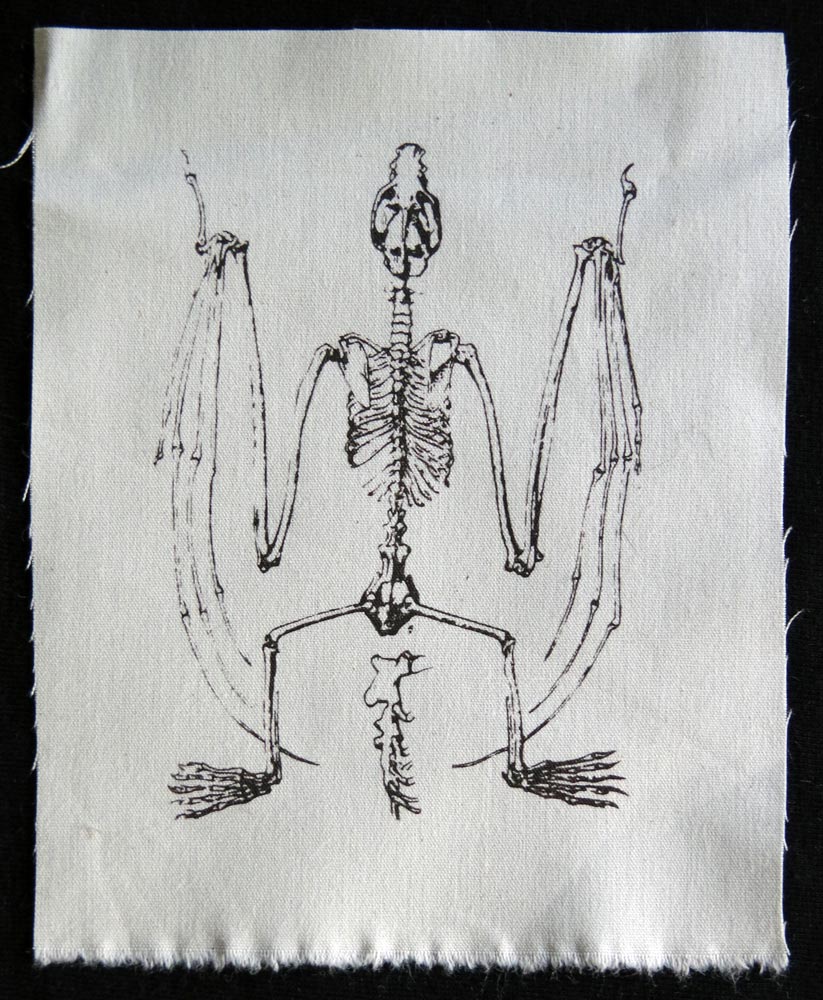 823x1000 Bat Skeleton Patch - Bat Skeleton Drawing