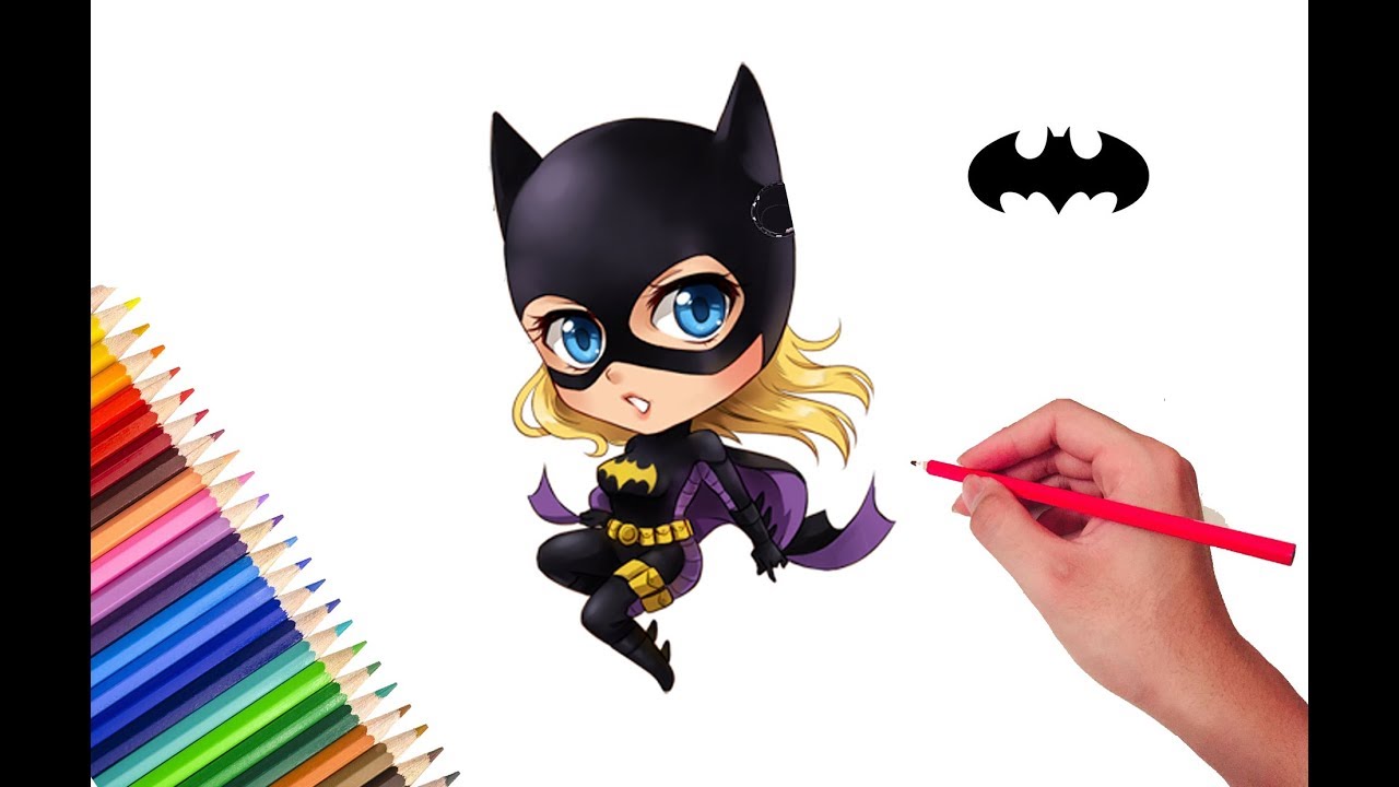 1280x720 How To Draw Batgirl Chibi Dc Girls - Batgirl Drawing