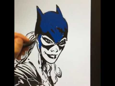 480x360 Live Drawing Batgirl - Batgirl Drawing