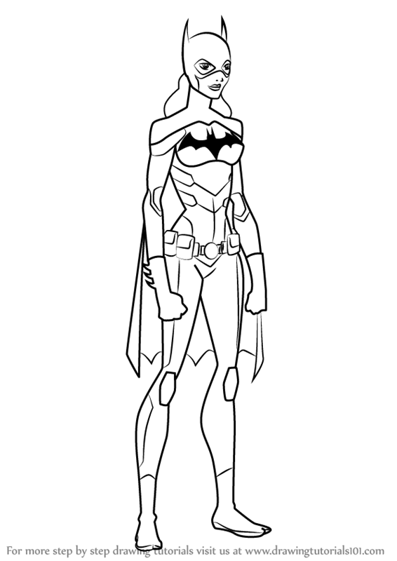 566x800 Learn How To Draw Batgirl From Young Justice - Batgirl Drawing
