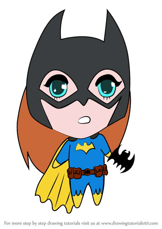 567x800 Learn How To Draw Chibi Batgirl - Batgirl Drawing