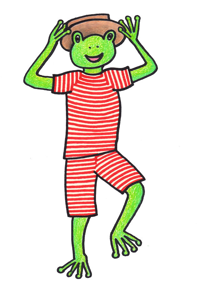 643x900 Classic Bathing Suit Frog Drawing - Bathing Suit Drawing