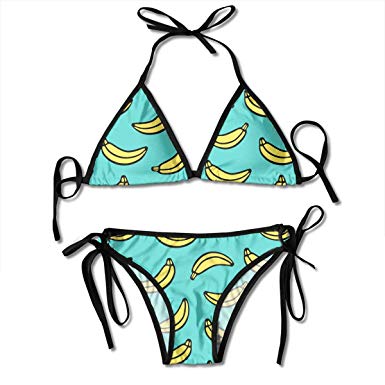 385x385 Women's Bikini Hand Drawing Banana Pattern Adjustable - Bathing Suit Drawing