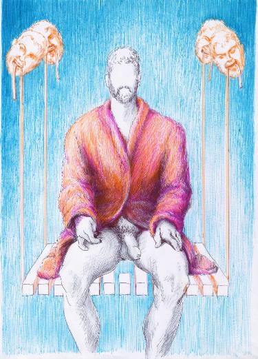 375x521 pantocrator with bathrobe drawing - Bathrobe Drawing
