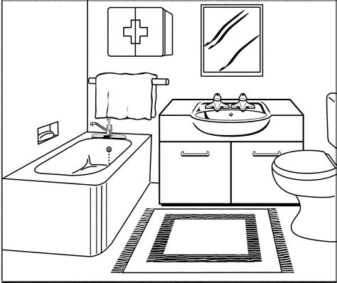 Bathroom Drawing Images at PaintingValley.com | Explore collection of ...