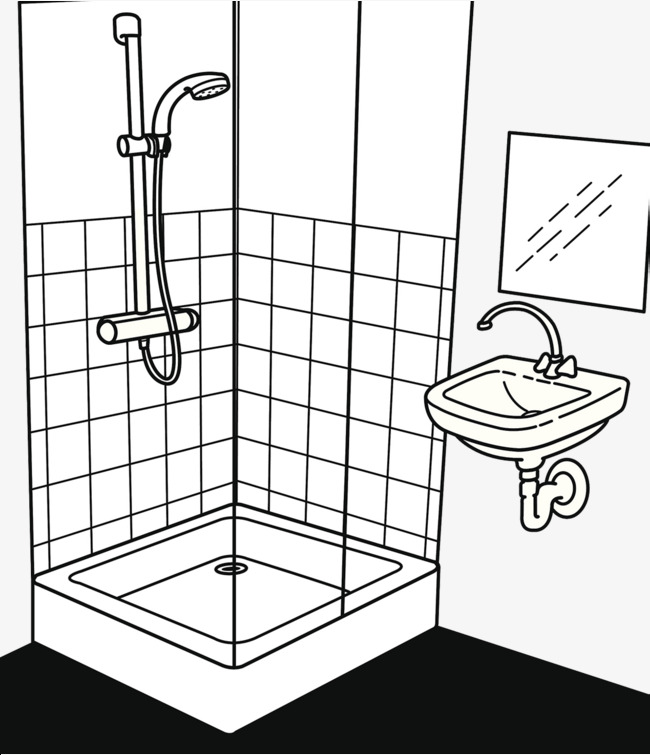 Bathroom Drawing Images at PaintingValley.com | Explore collection of