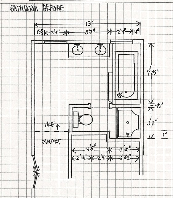 560x640 Nlt Construction Floor Plan Drawings Before - Bathroom Drawings